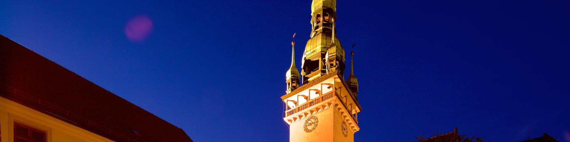 Brno featuring night scenes