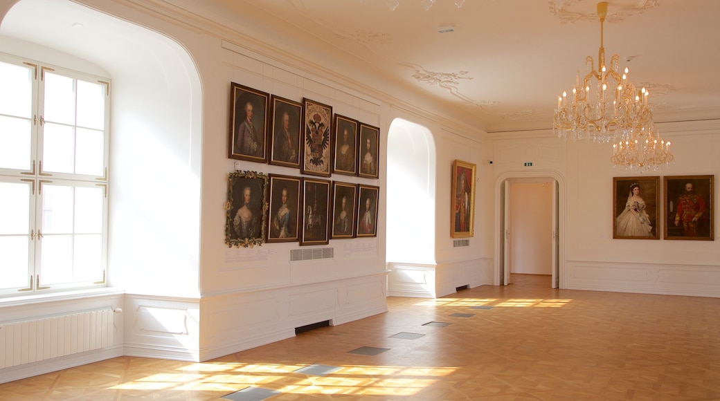 Bratislava Castle showing chateau or palace, interior views and heritage elements