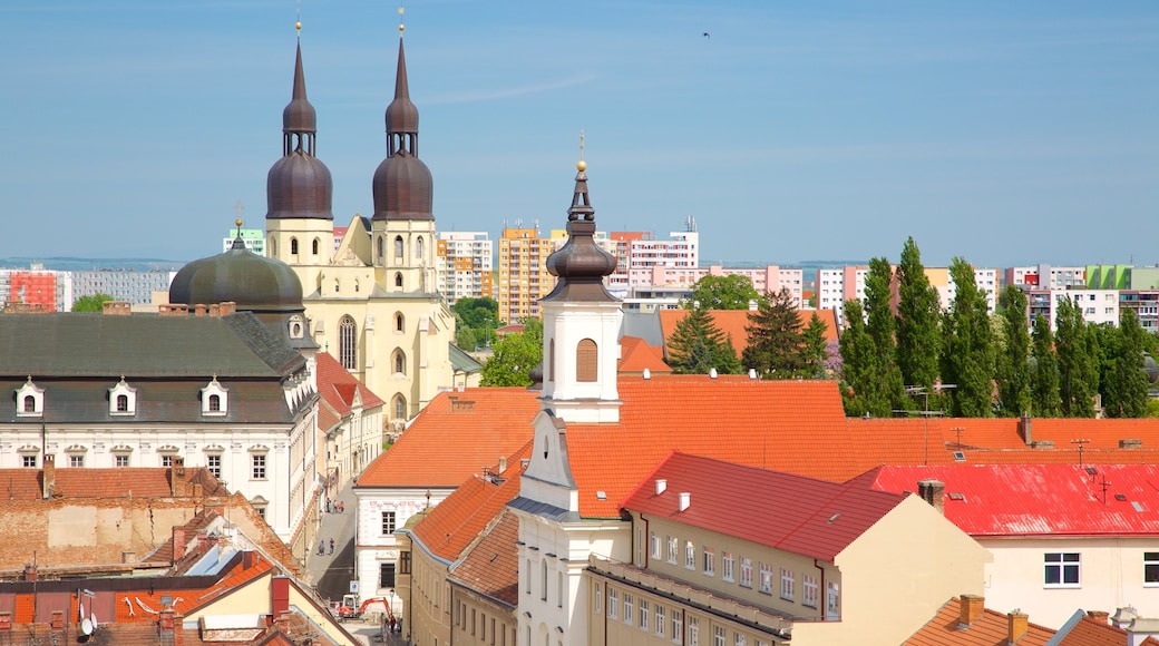 Trnava St. John the Baptist Cathedral presenterar en stad