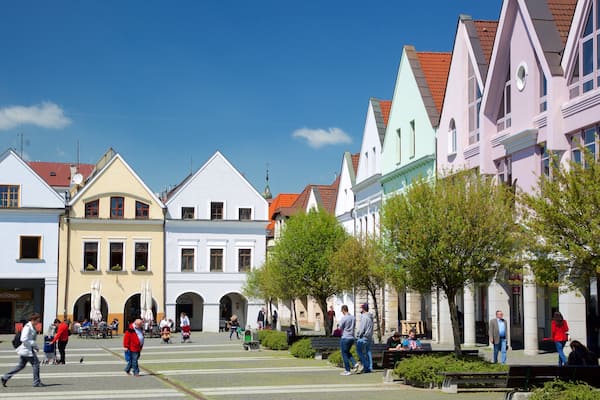 Marianske Namestie featuring a square or plaza