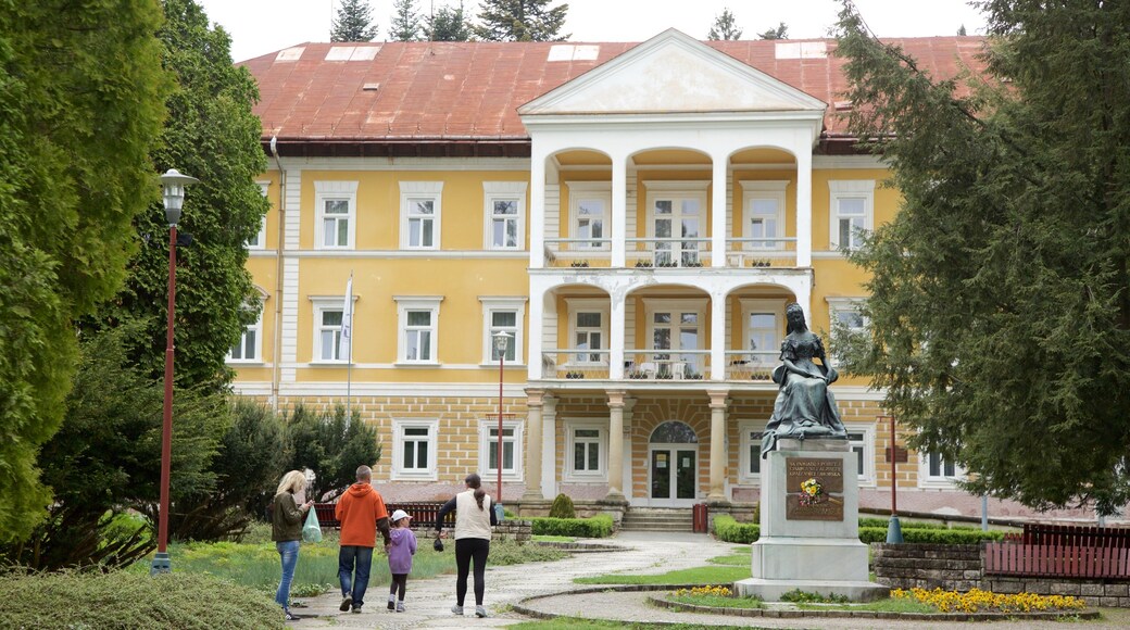 Bardejov mostrando um parque assim como uma família