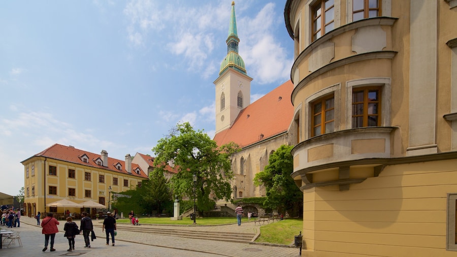 St. Martin\'s Cathedral showing street scenes and a church or cathedral