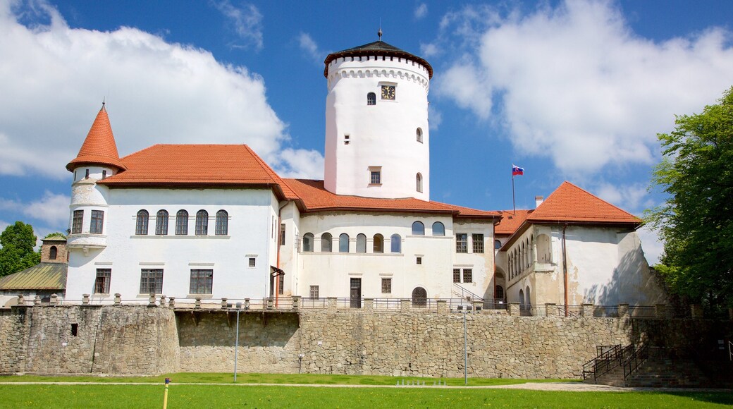 Budatin Castle featuring a castle, heritage architecture and a garden