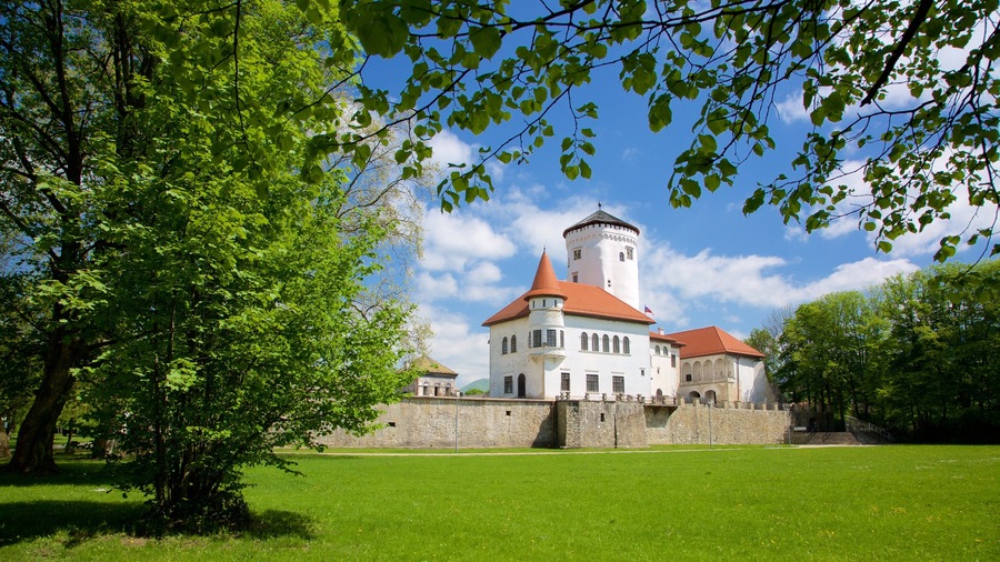 Žilinský kraj showing chateau or palace and a garden