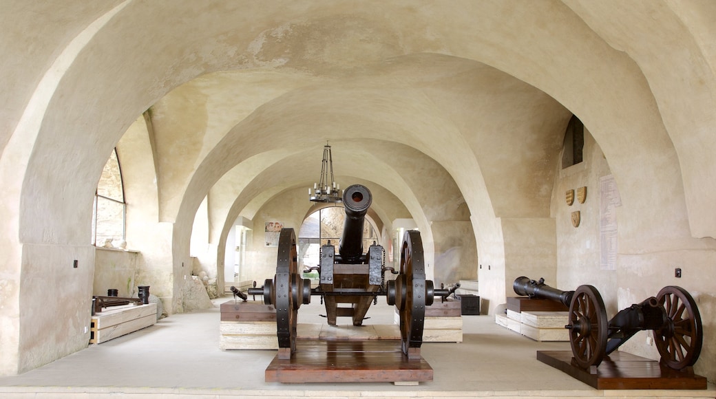 Schloss Spissky welches beinhaltet Innenansichten, Geschichtliches und Burg