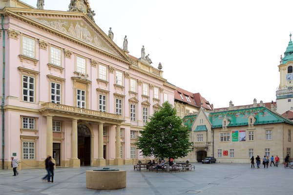 Primacialny palac montrant square ou place, patrimoine historique et ville