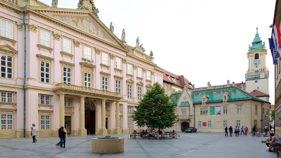 Primate\'s Palace showing a city, heritage elements and a square or plaza