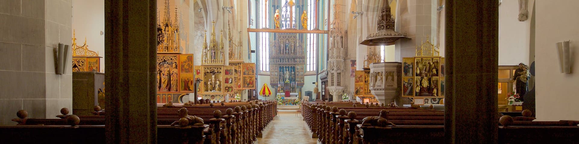 Prešov Region which includes heritage elements, interior views and a church or cathedral