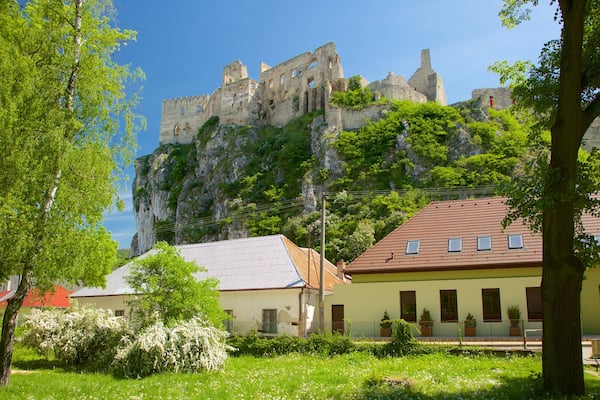 Slovakia featuring building ruins, château or palace and a house