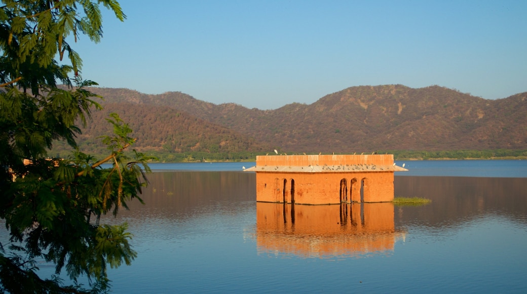 Jal Mahal mostrando lago o sorgente d\'acqua