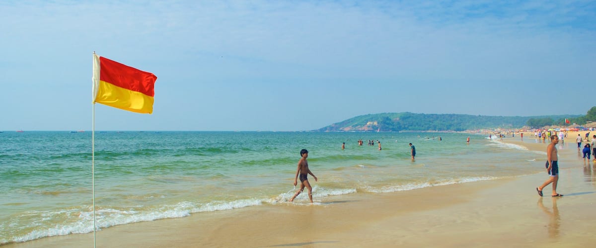 Calangute Beach which includes general coastal views and a sandy beach