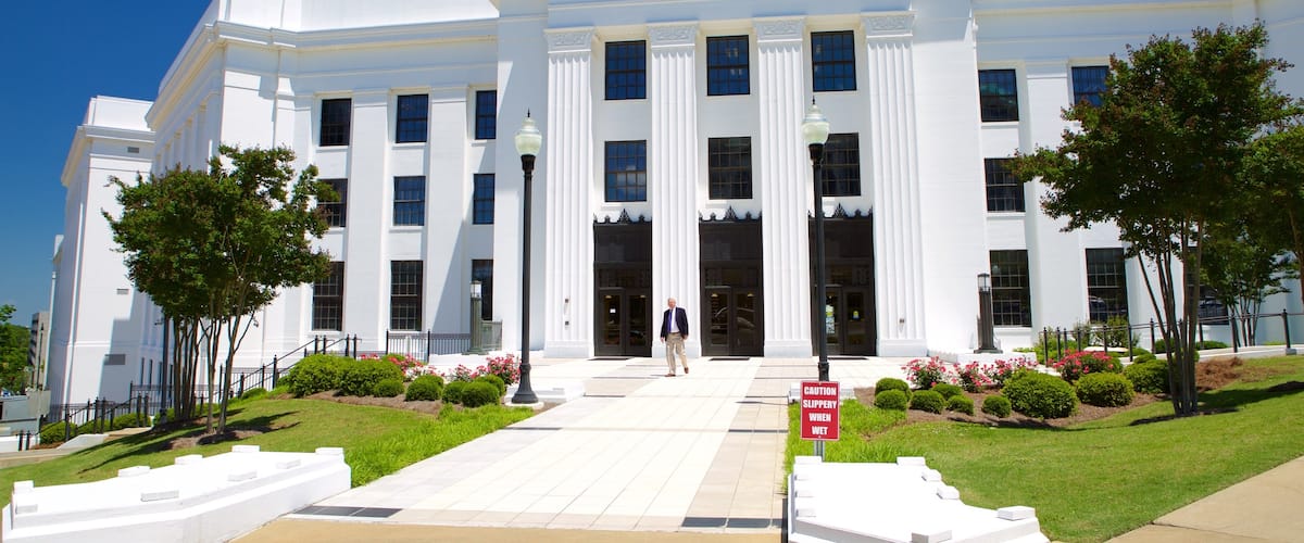 Montgomery featuring an administrative building and heritage architecture