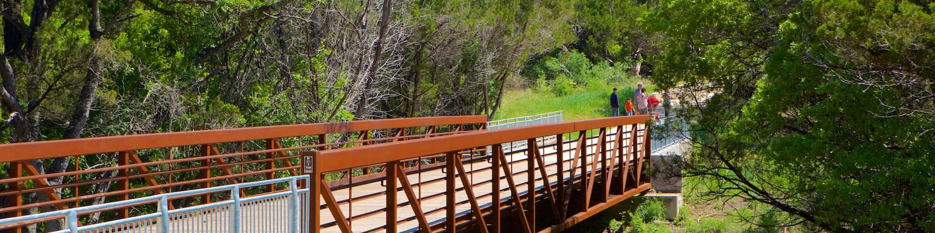 North Central Austin which includes a bridge and forests