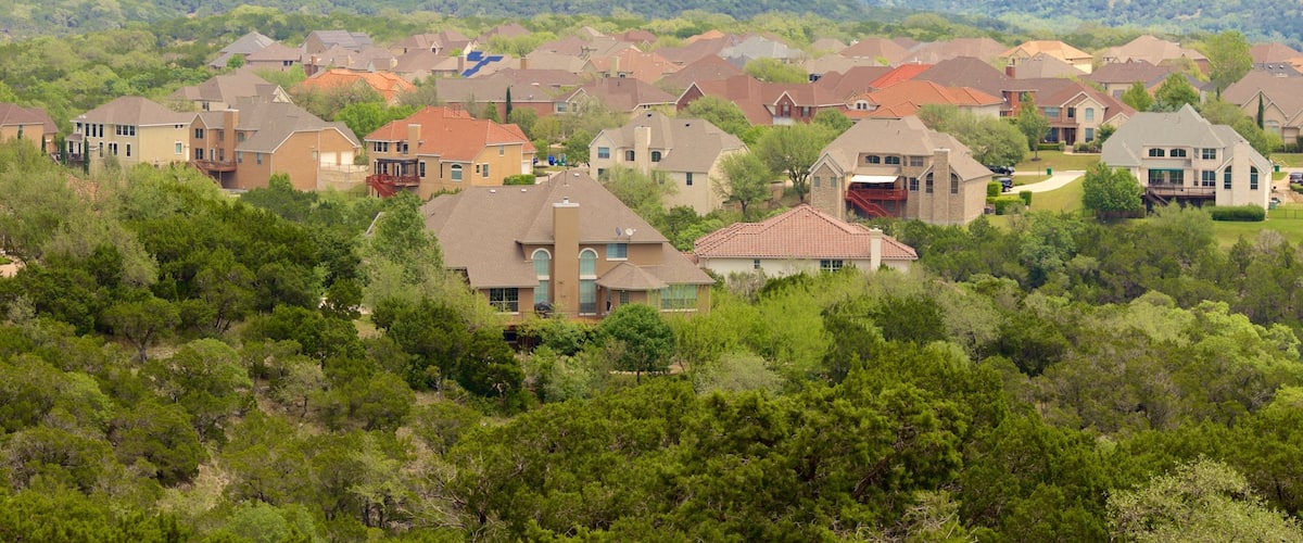 Lakeway featuring a small town or village