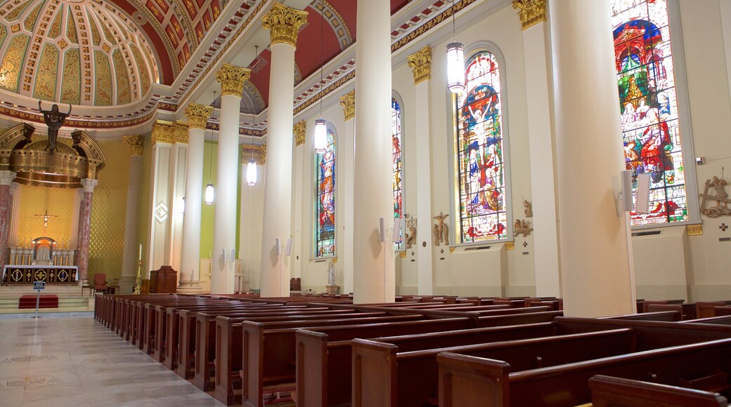 Cathedral of the Immaculate Conception showing a church or cathedral and interior views