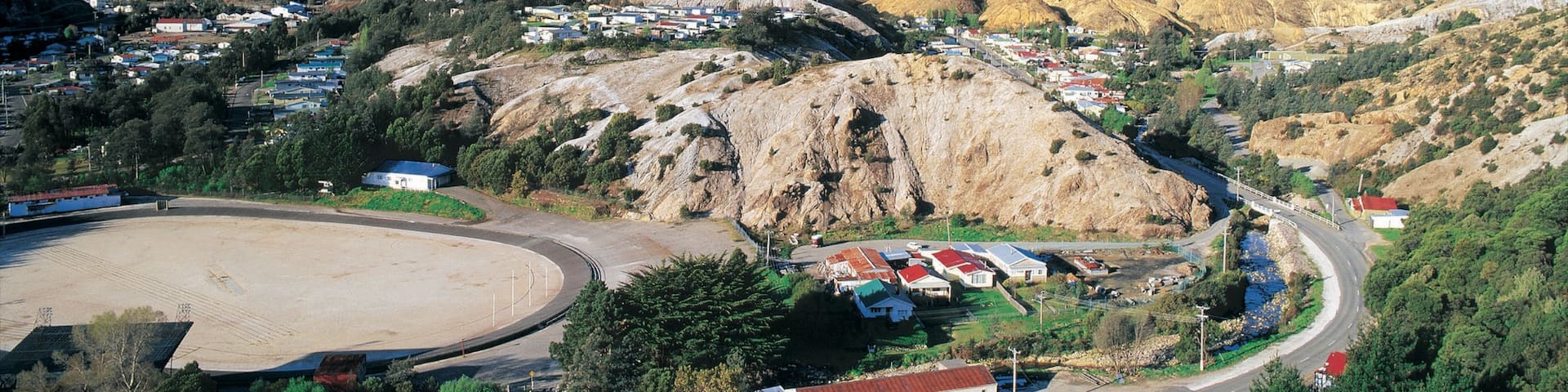 Queenstown featuring a gorge or canyon and a small town or village