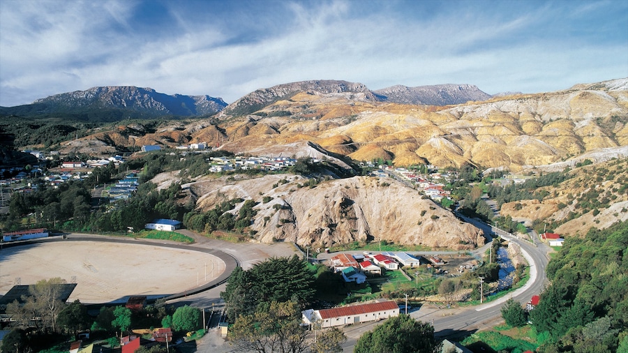 Queenstown featuring a gorge or canyon and a small town or village
