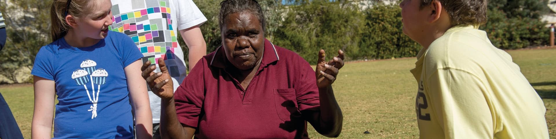 Uluru-Kata Tjuta National Park which includes indigenous culture as well as a small group of people