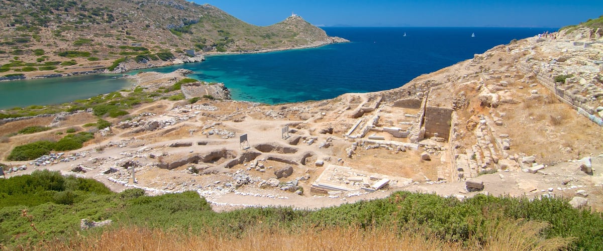 Datca featuring a bay or harbor and a ruin