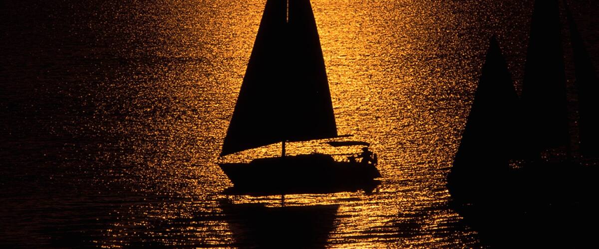 Bismarck showing a sunset and sailing