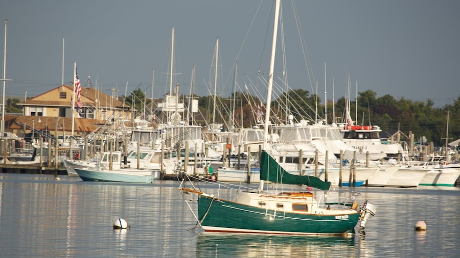 Long Island which includes a marina