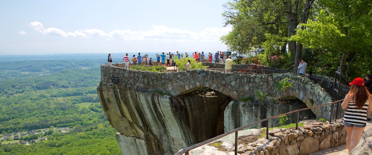 Lookout Mountain inclusief vredige uitzichten en vergezichten en ook een grote groep mensen