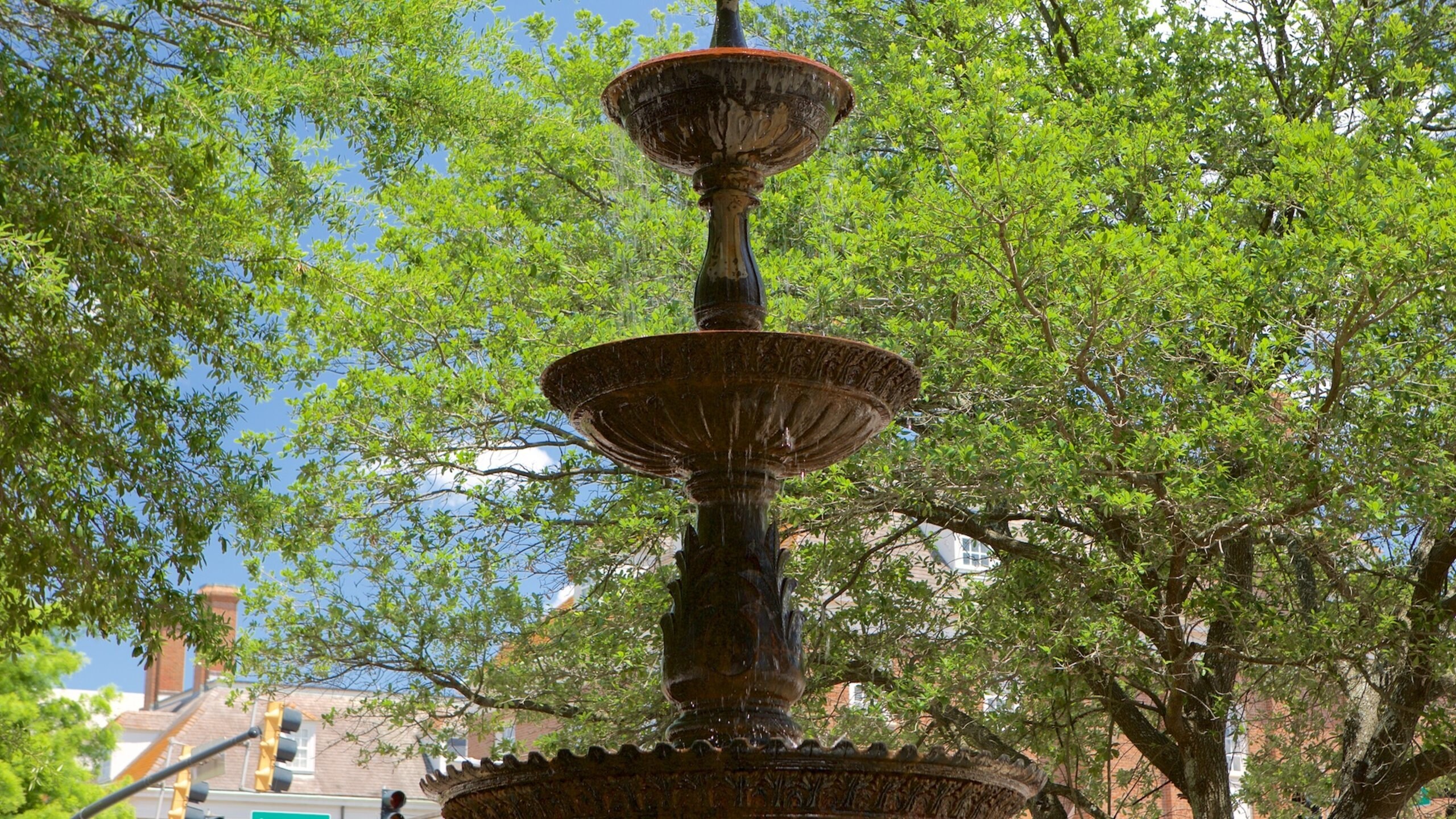 Macon featuring a fountain
