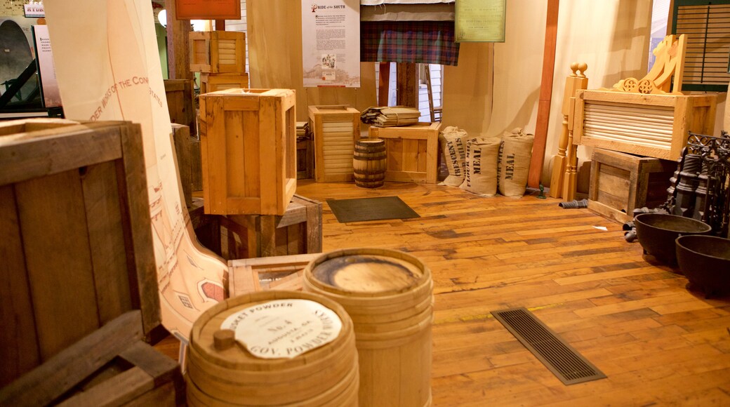 The Augusta Canal Interpretive Center at Enterprise Mill featuring interior views and heritage elements