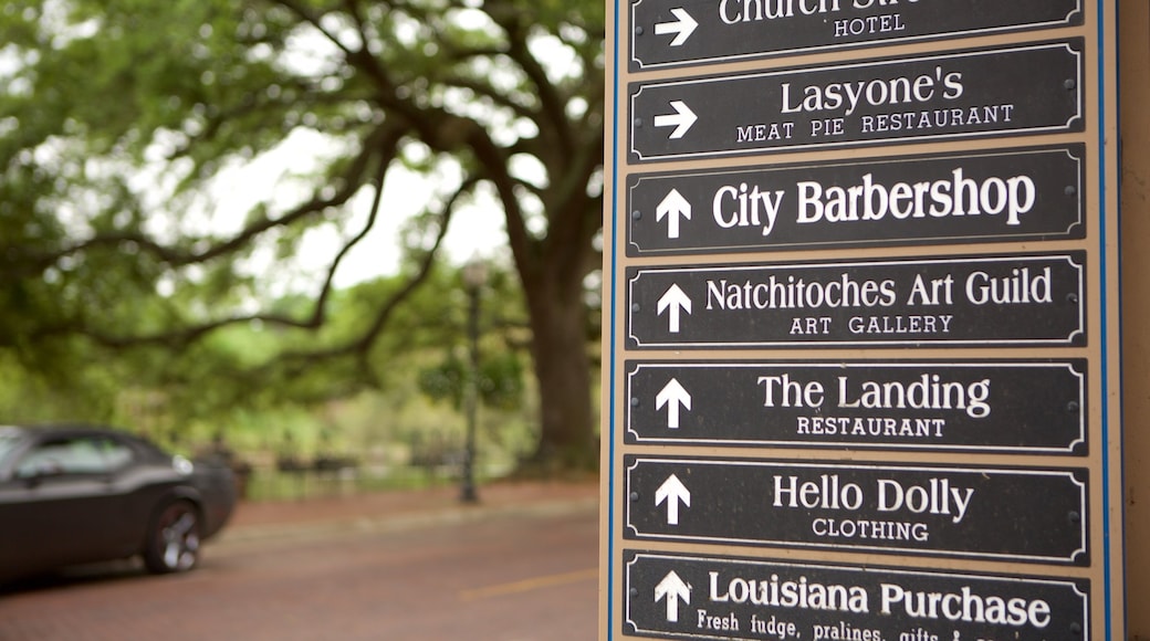 Natchitoches which includes signage