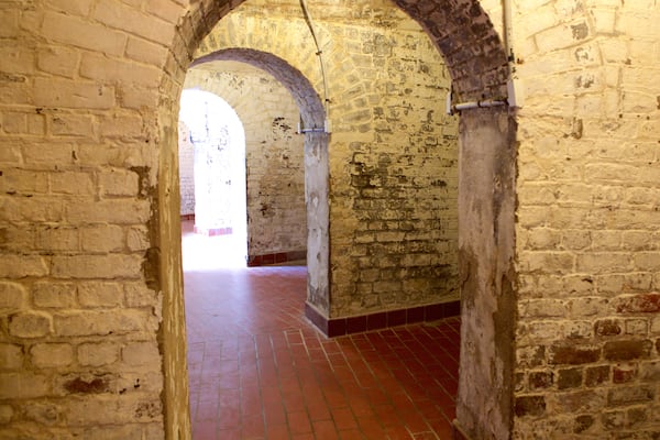 Old Fort Jackson qui includes vues intérieures et patrimoine historique