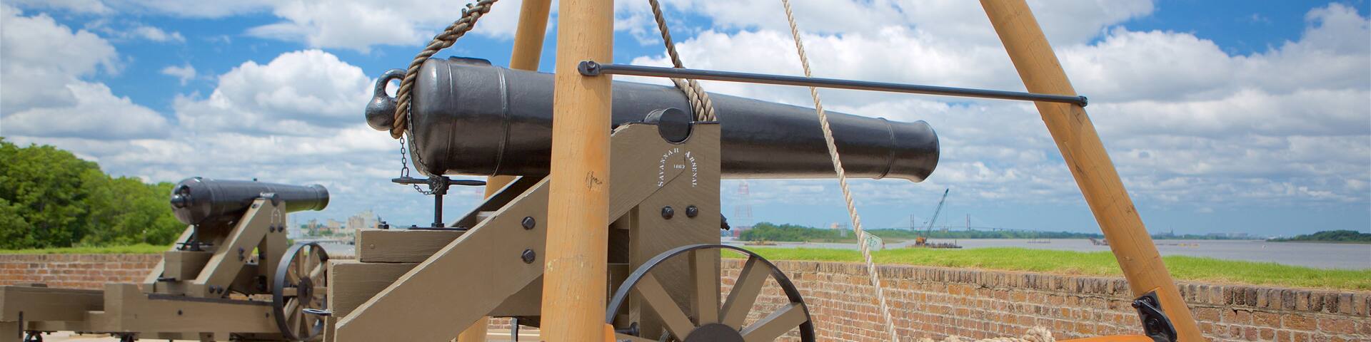 Old Fort Jackson showing heritage elements