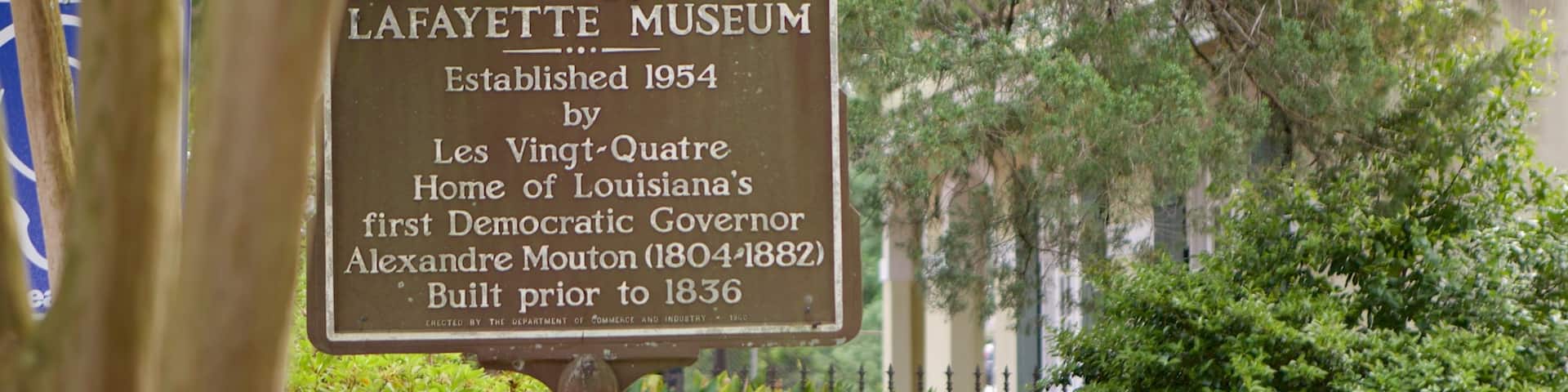 Alexandre Mouton House featuring signage