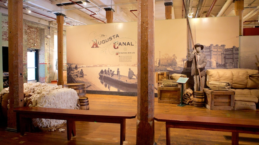 The Augusta Canal Interpretive Center at Enterprise Mill which includes interior views