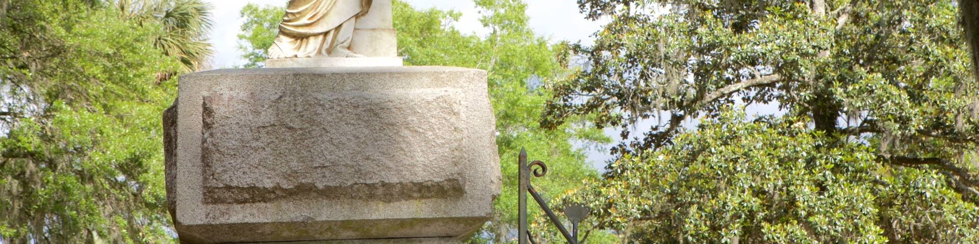 Bonaventure Cemetery which includes a statue or sculpture