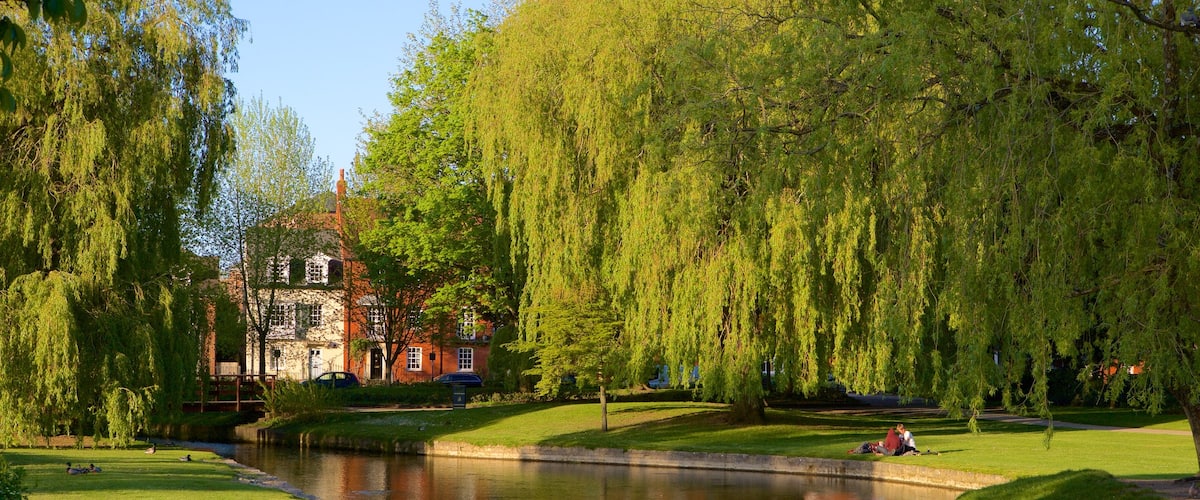 Salisbury das einen historische Architektur und Fluss oder Bach