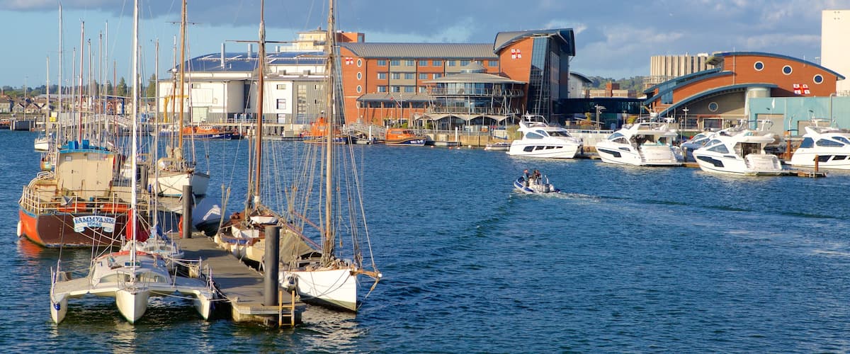 Poole Harbour which includes a river or creek and heritage architecture