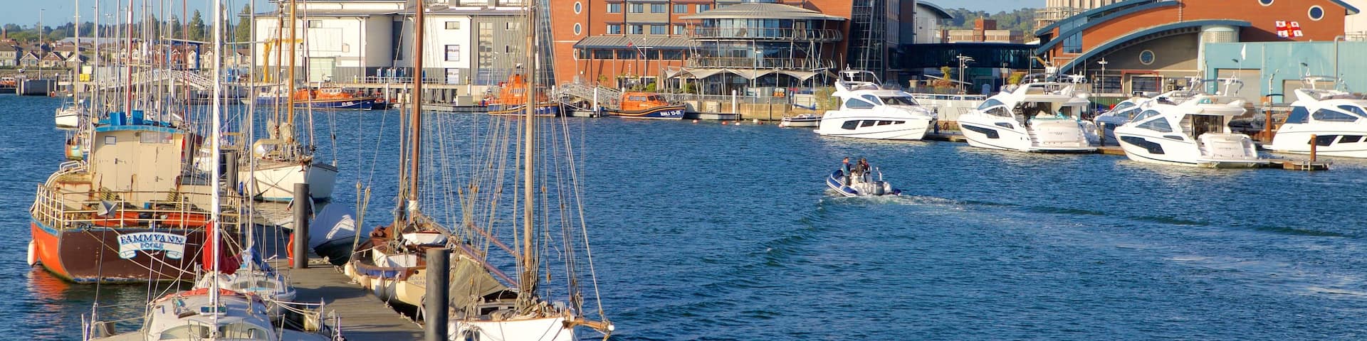 Poole Harbour featuring heritage architecture and a river or creek