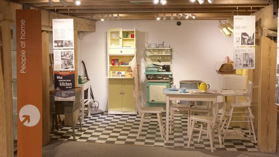 Poole Museum featuring interior views
