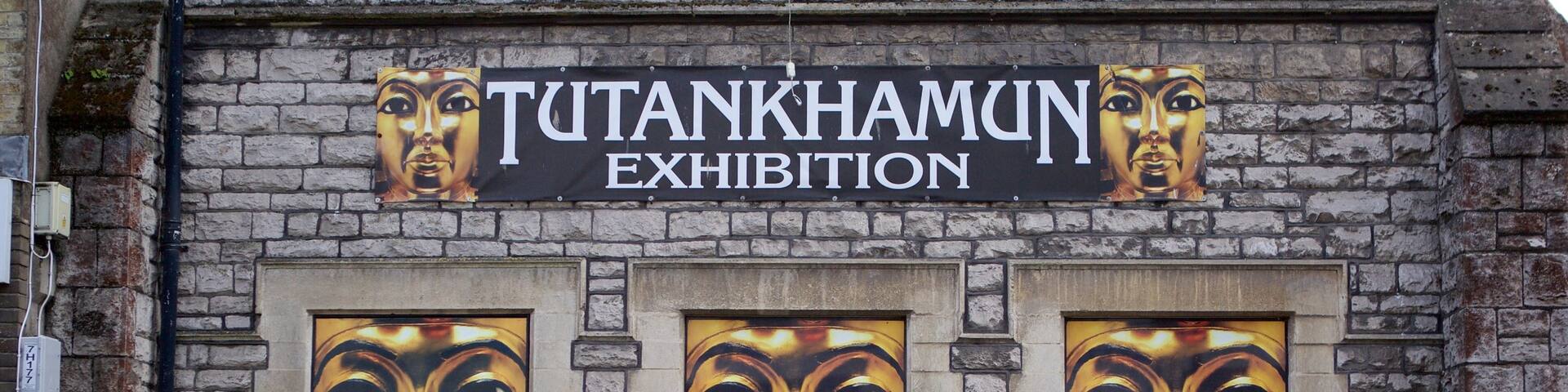 Tutankhamun: The Exhibition showing signage