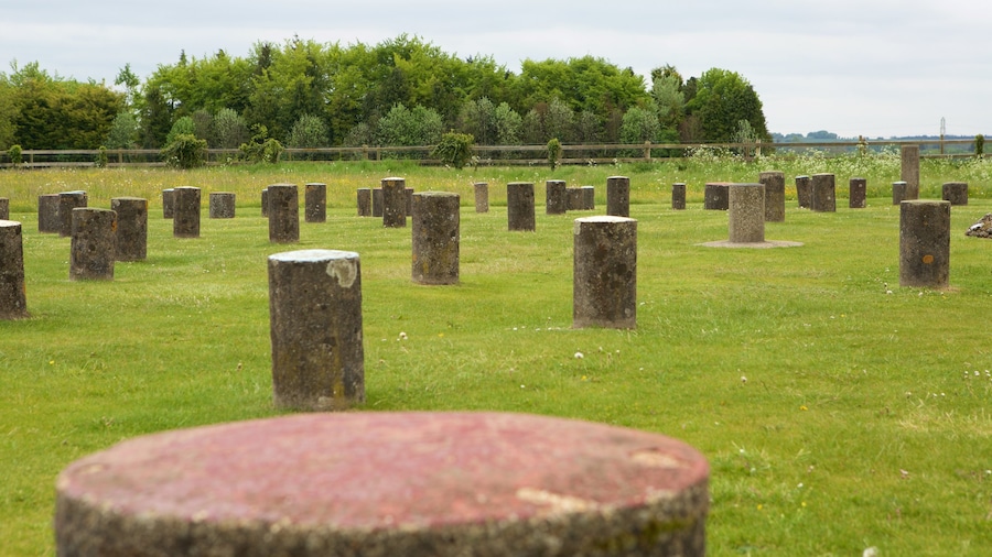 Woodhenge showing outdoor art, tranquil scenes and a monument