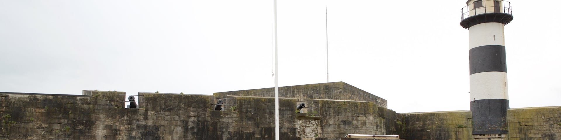 Southsea Castle which includes a lighthouse, a castle and heritage elements