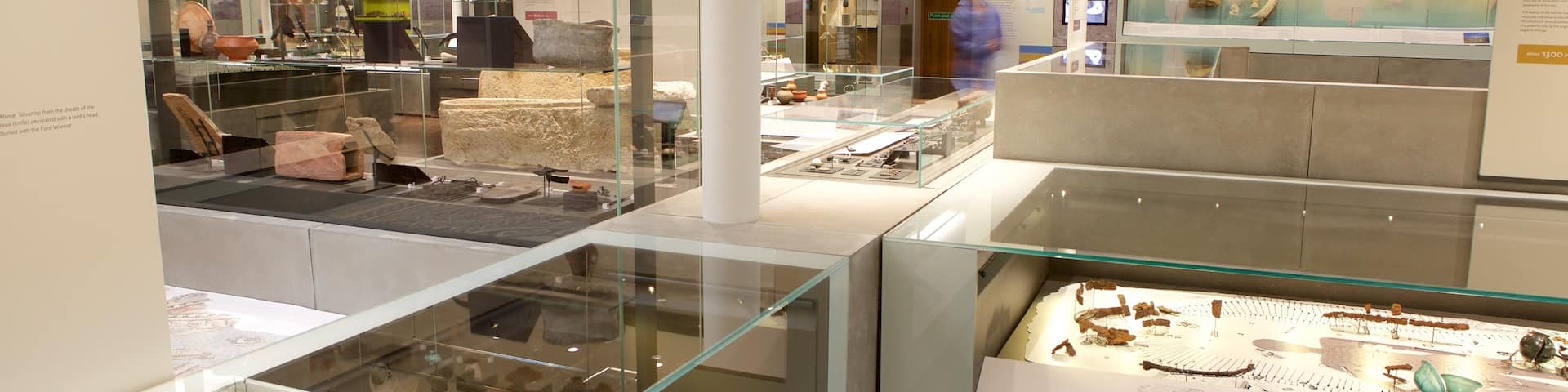 Salisbury and South Wiltshire Museum which includes interior views and heritage elements