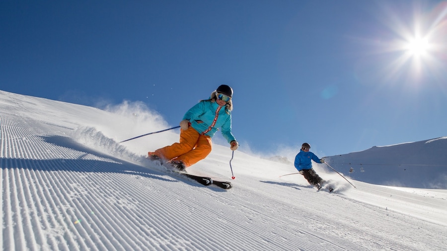 Mount Hutt Skifield que incluye nieve y esquí