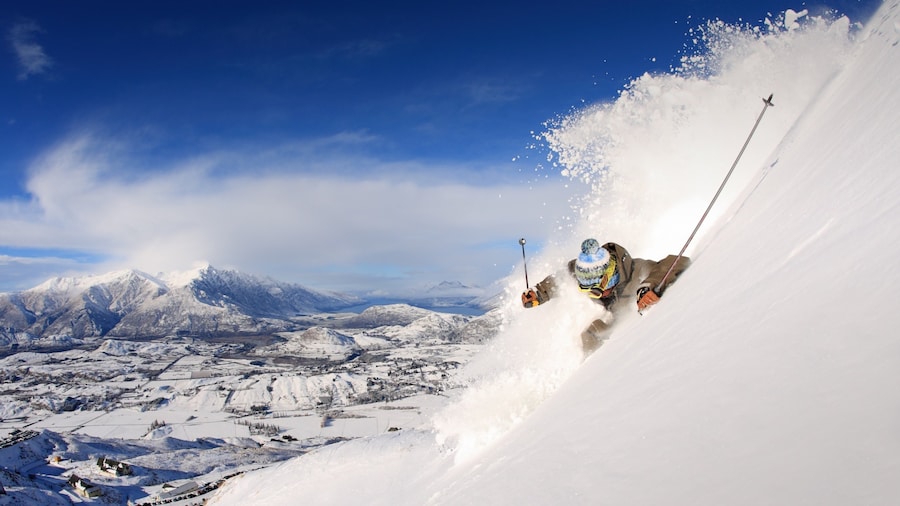 Coronet Peak Ski Area which includes snow and snow skiing