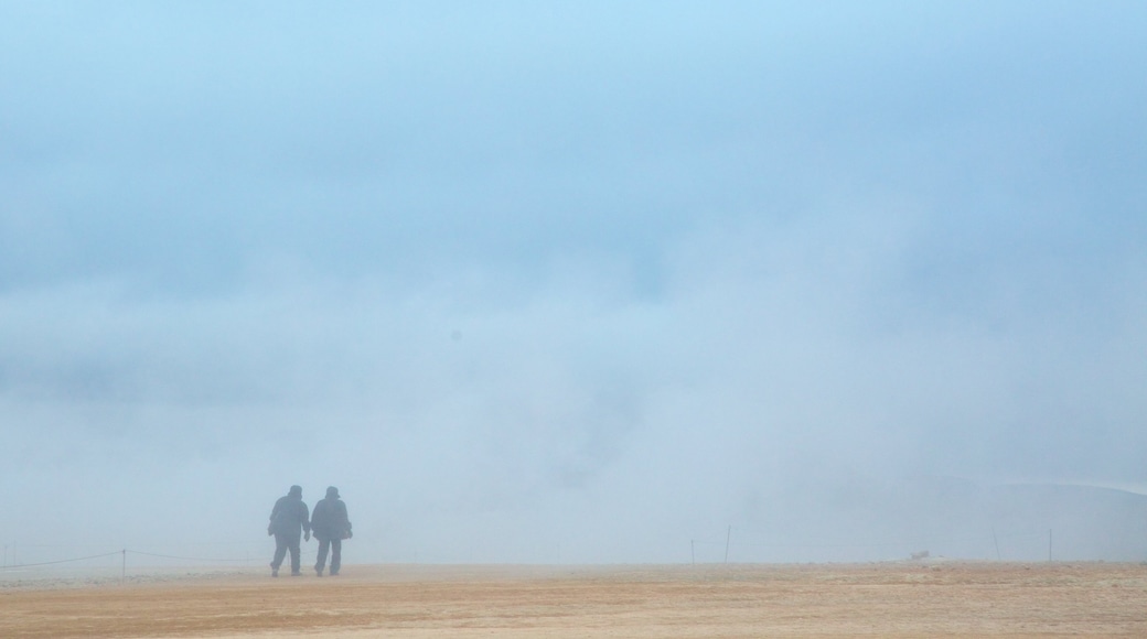 Námafjall toont mist of nevel en ook een stel