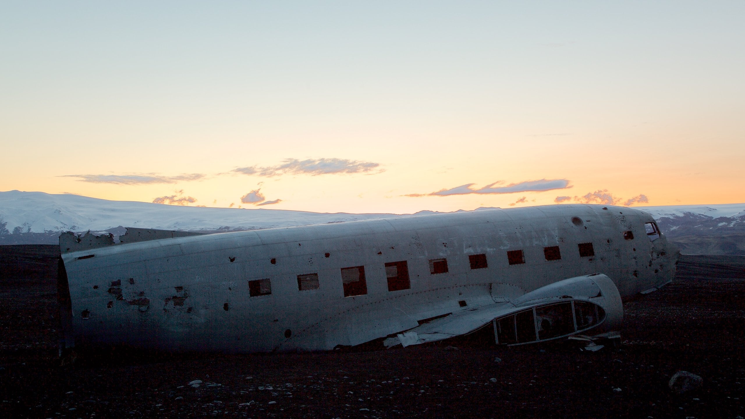 Vik I Myrdal featuring building ruins and a sunset
