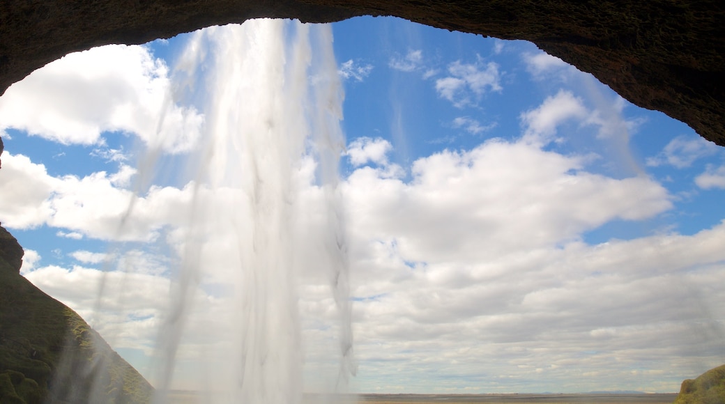 Seljalandsfoss showing a waterfall