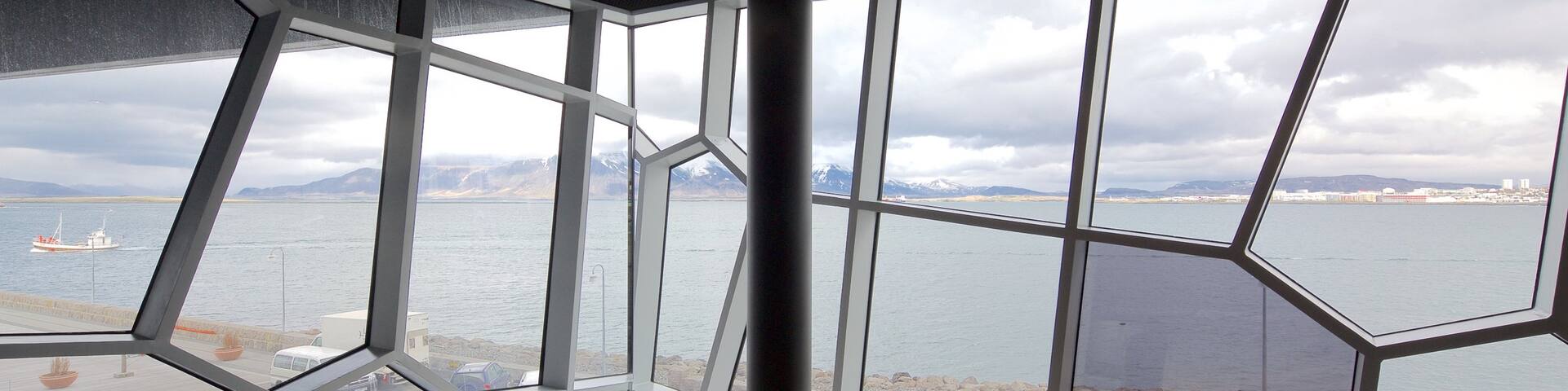 Harpa which includes interior views and modern architecture