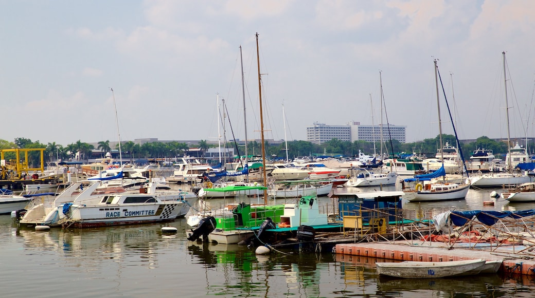 Manila Bay featuring a marina