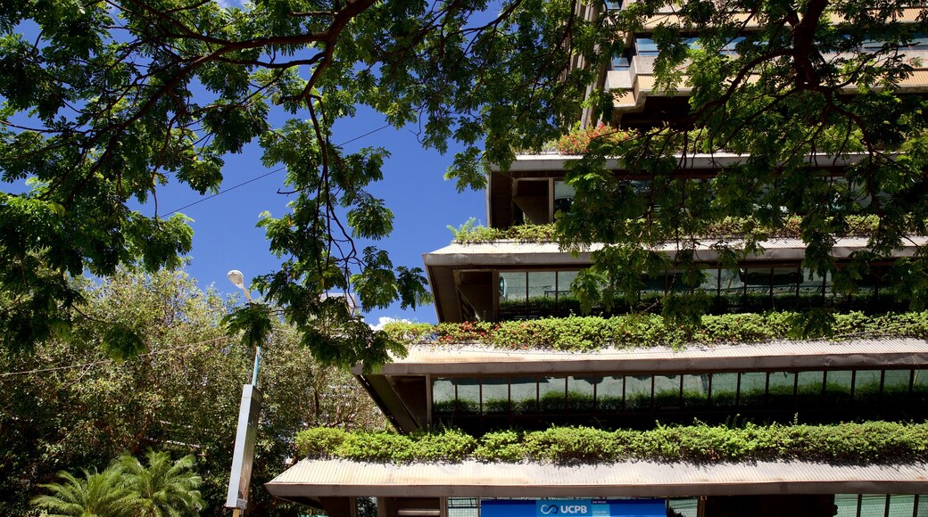 Mandaluyong showing modern architecture and a park